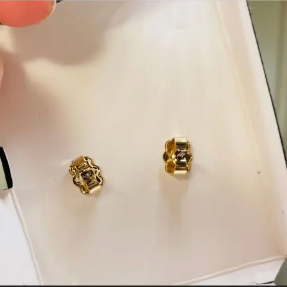 AVON MIDNIGHT INK PENDANT NECKLACE AND EARRING SET BLUE GOLDTONE NWT - Picture 8 of 9